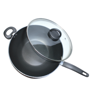 Sartén  Wok Con Tapa De Cristal