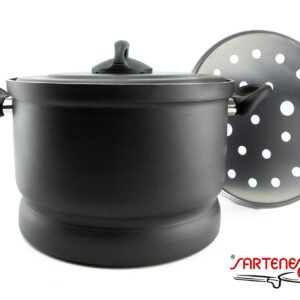 Olla 26 cm 8 L Vaporera  Con Tapa  y Rejilla
