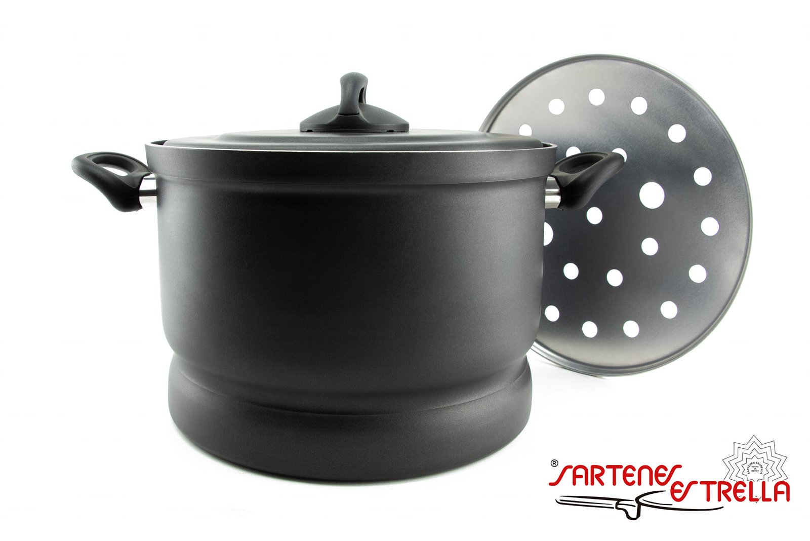 Olla 26 cm 8 L Vaporera Con Tapa y Rejilla